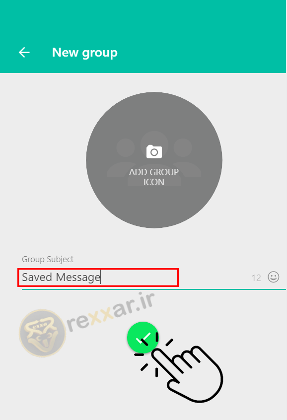 ساخت saved message در واتساپ